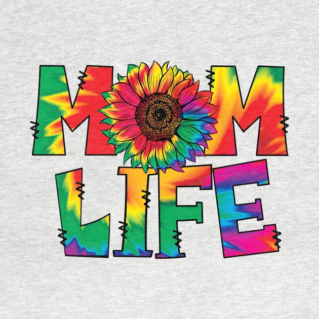 Tie dye sunflower mom life by Samphelinshop